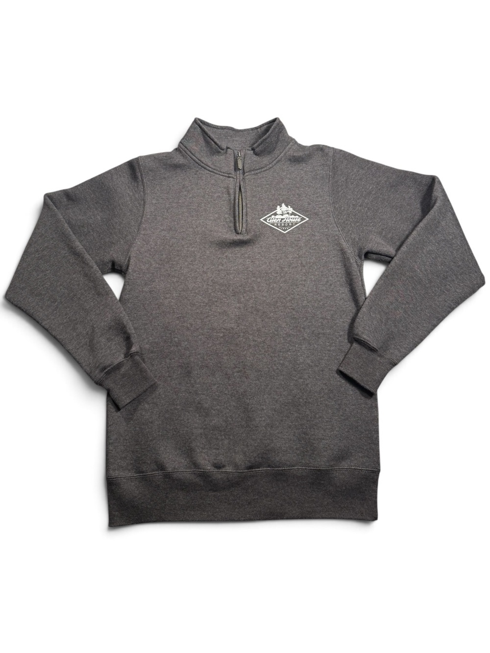 Women's Small Charcoal Quarter-Zip Pullover Sweater Glen House Resort Canada